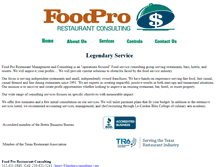 Tablet Screenshot of foodprorestaurantconsulting.com